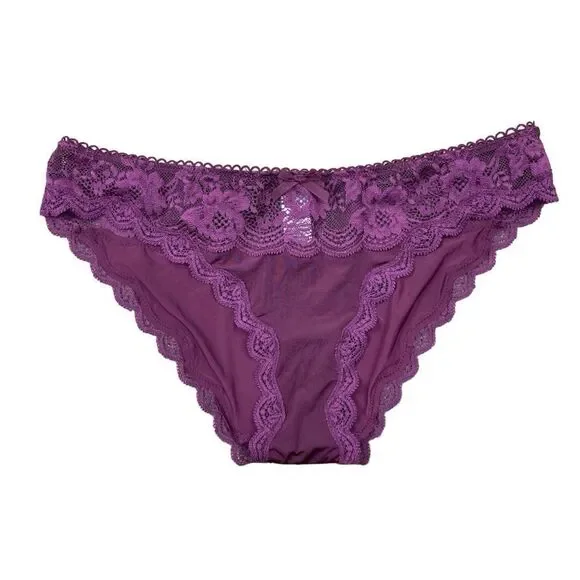 Victoria’s Secret dream angels plum purple push up bra and cheekini panties